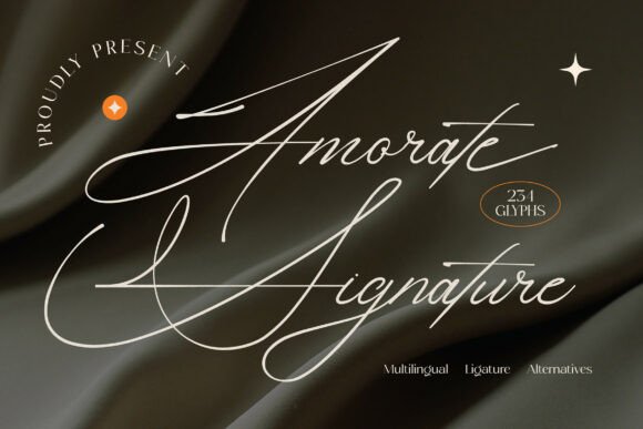 Amorate Signature: A Refined Typeface for Elegant Design