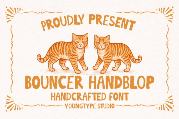 Bouncer Handblop: Bold Handcrafted Display Typeface