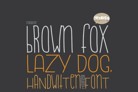 Brown Fox Lazy Dog: Single Line Sketch Font for Cricut