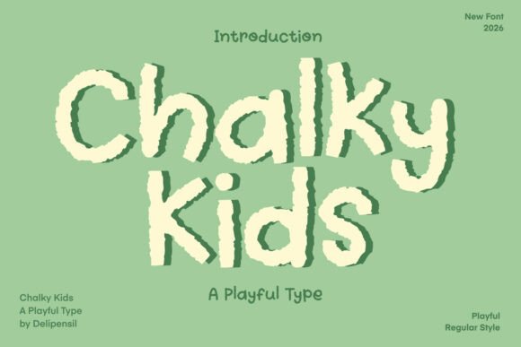 Chalky Kids: A Playful Handwritten Font for Creative Designs