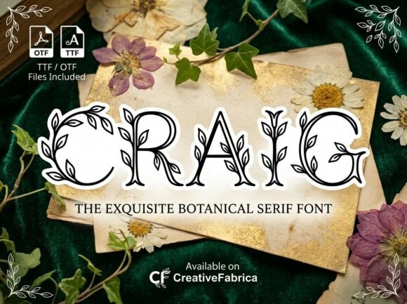 Craig: A Typeface Where Nature Meets Elegance