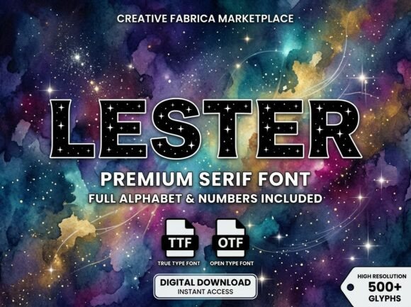 Lester: A Bold Display Typeface for Impactful Design