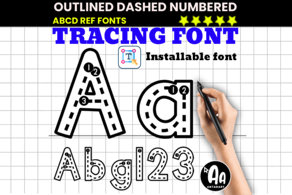Outlined Dashed Tracing: A Font for Learning and Creativity