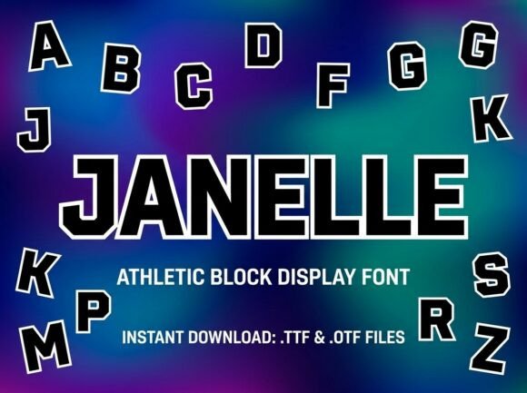 Step Onto the Field with Janelle: A Varsity Display Font