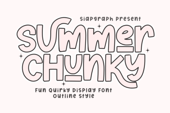 Summer Chunky Outline: Bold, Playful Font for Creative Projects